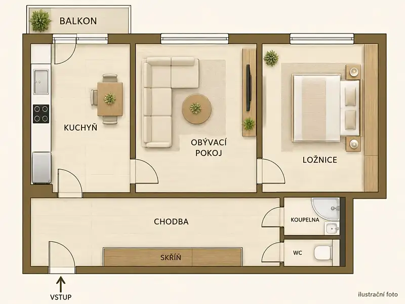 Pronájem bytu 2+1 58 m², Ostrava – náhled fotky 3