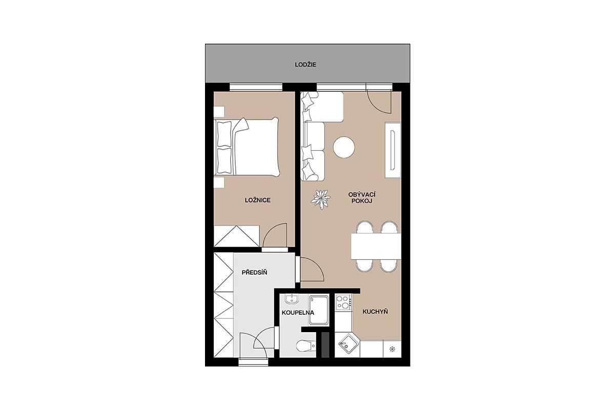 Prodej bytu 2+kk 47 m² – fotografie 2