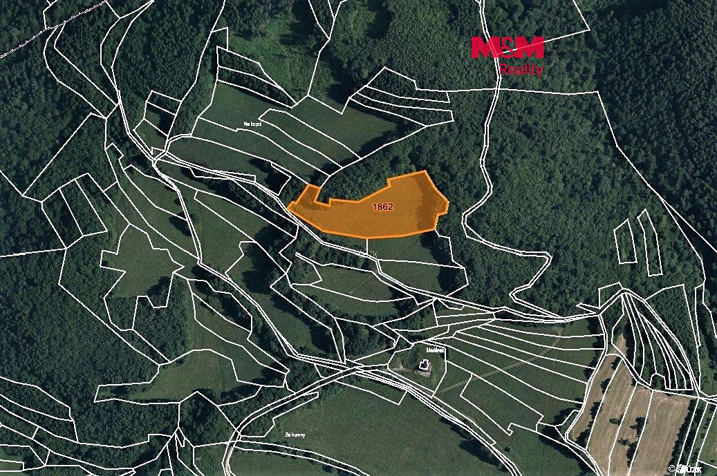 Prodej louky 1845 m², Lužná – fotka 1 z 3