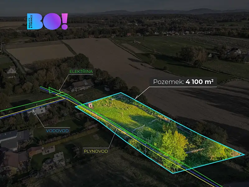 Prodej stavebního pozemku 4100 m², Albrechtice – náhled fotky 1
