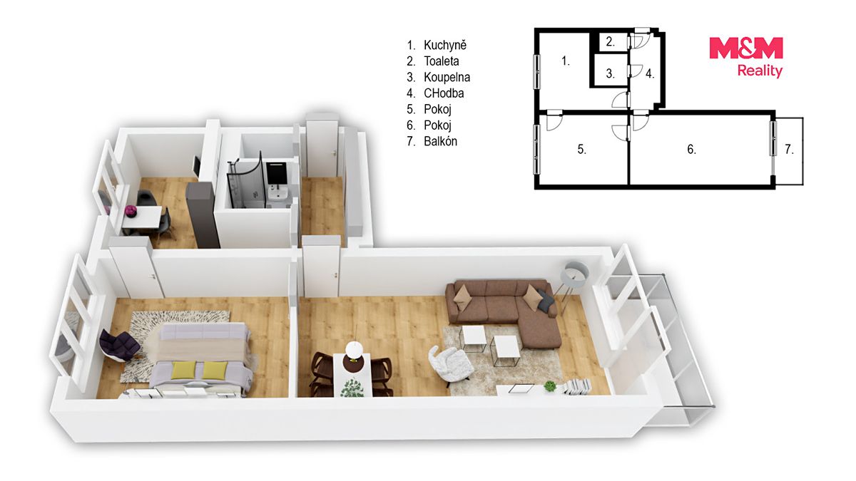 Prodej bytu 2+1 58 m² – fotografie 4