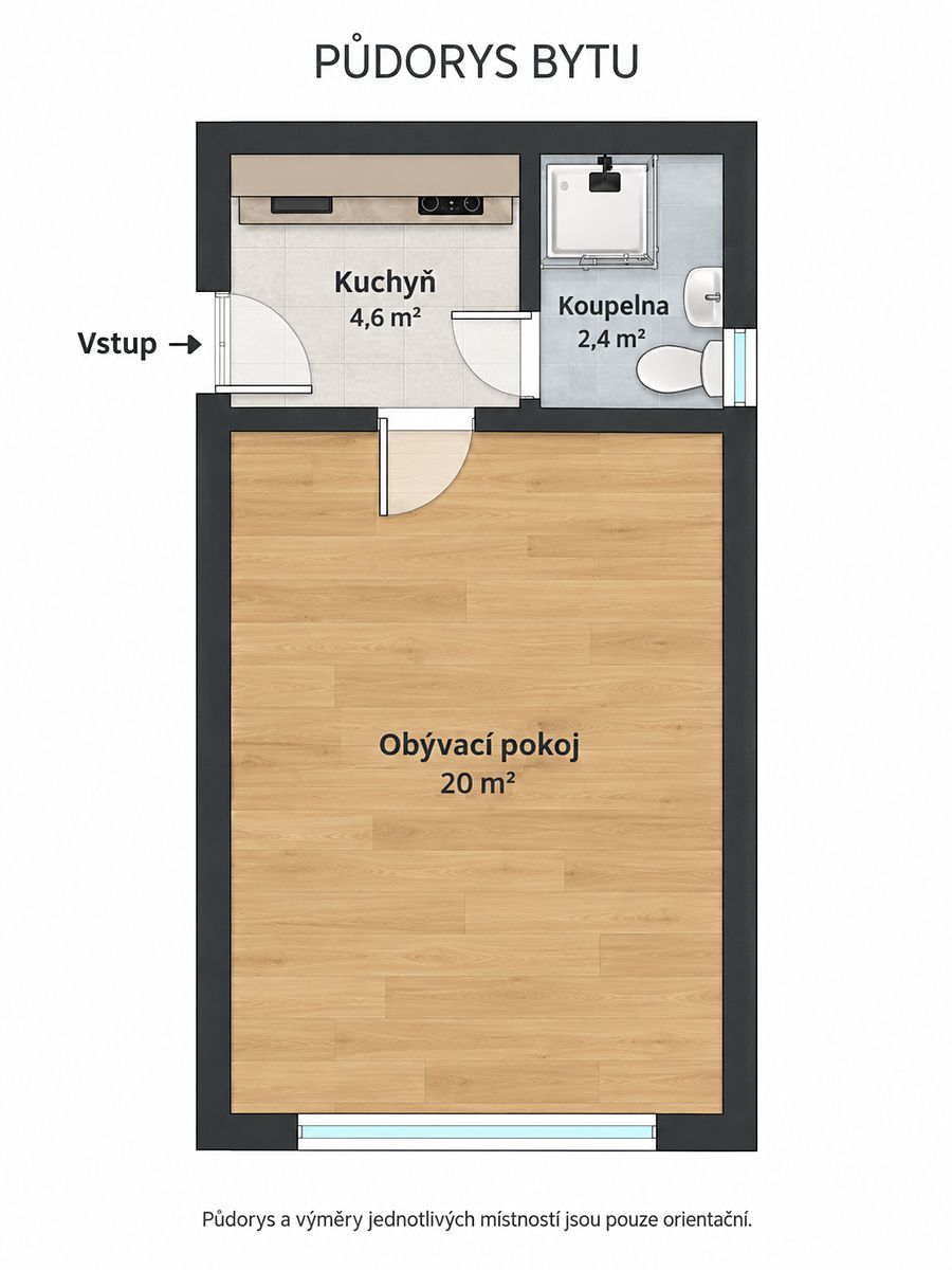 Prodej bytu 1+kk 27 m²