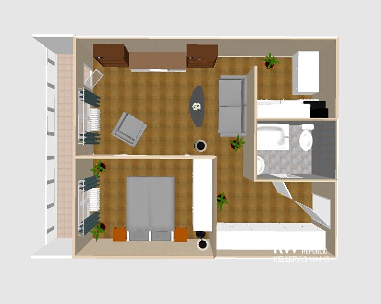 Pronájem bytu 2+kk 44 m² – fotografie 4