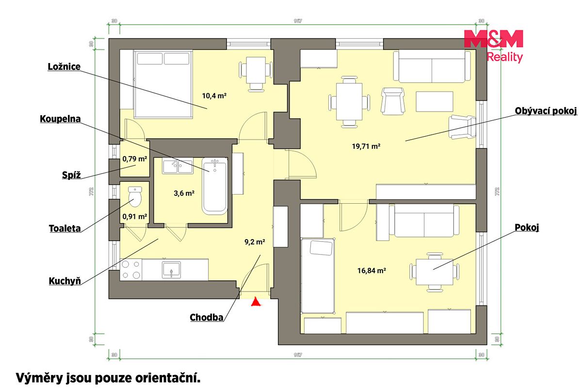 Prodej bytu 3+kk 77 m² – fotografie 3
