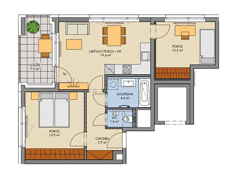 Prodej bytu 3+kk 63 m², Praha – náhled fotky 2