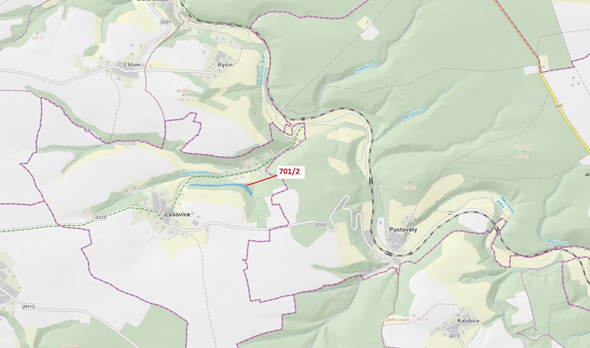 Dražba lesa 10260 m², Lašovice – fotka 1 z 3