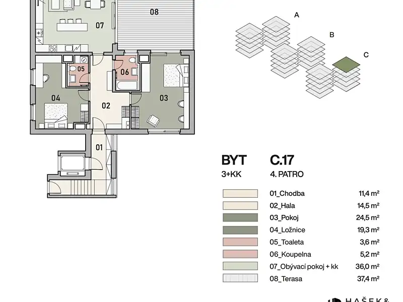 Prodej bytu 3+kk 119 m², Praha – náhled fotky 3