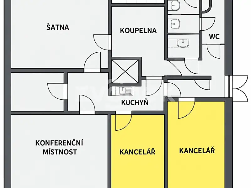 Pronájem kanceláře 49 m², Otrokovice – náhled fotky 2