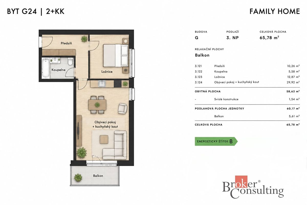 Prodej bytu 2+kk 59 m² – fotografie 4