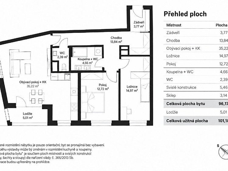Квартира 3+kk в оренду, 93 м² (30 з 30)
