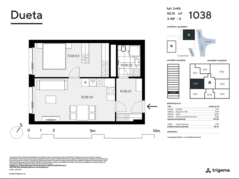 Prodej bytu 2+kk 49 m², Praha – náhled fotky 3