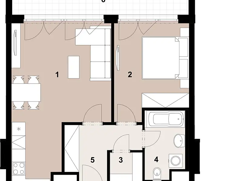Prodej bytu 2+kk 54 m², Praha – náhled fotky 2