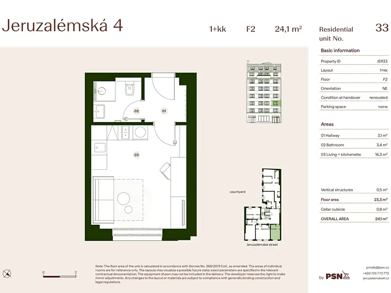 Prodej bytu 1+kk 23 m², Praha – náhled fotky 3