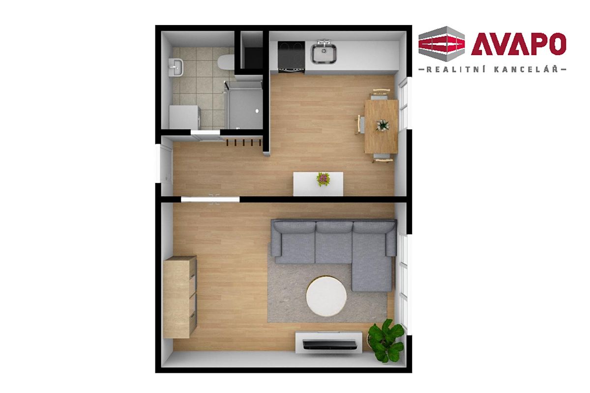 Pronájem bytu 1+1 35 m² – fotografie 2