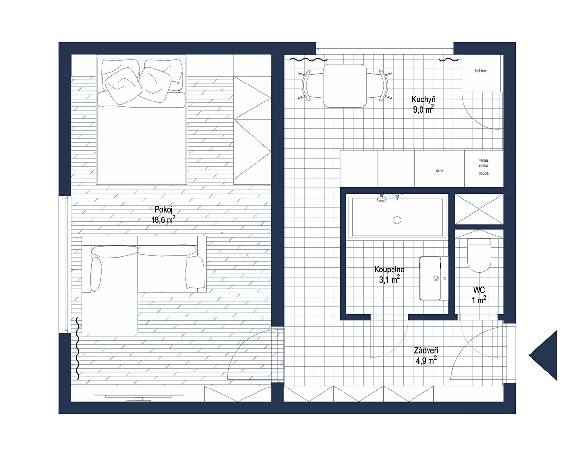 Prodej bytu 1+1 36 m² – fotografie 5