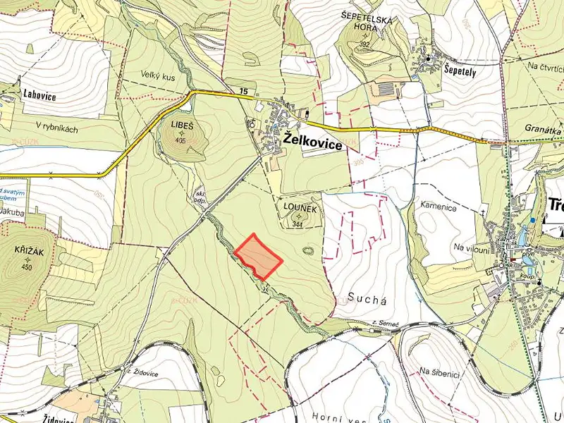 Prodej pole 42369 m², Želkovice – náhled fotky 2