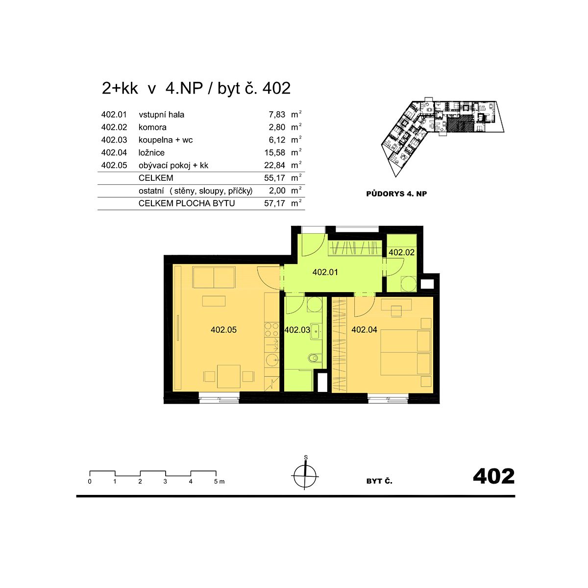 Prodej bytu 2+kk 57 m² – fotografie 3