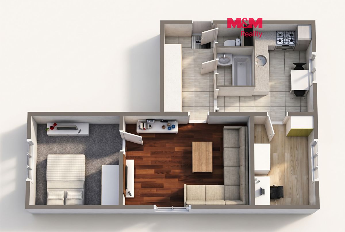 Prodej bytu 3+1 55 m²