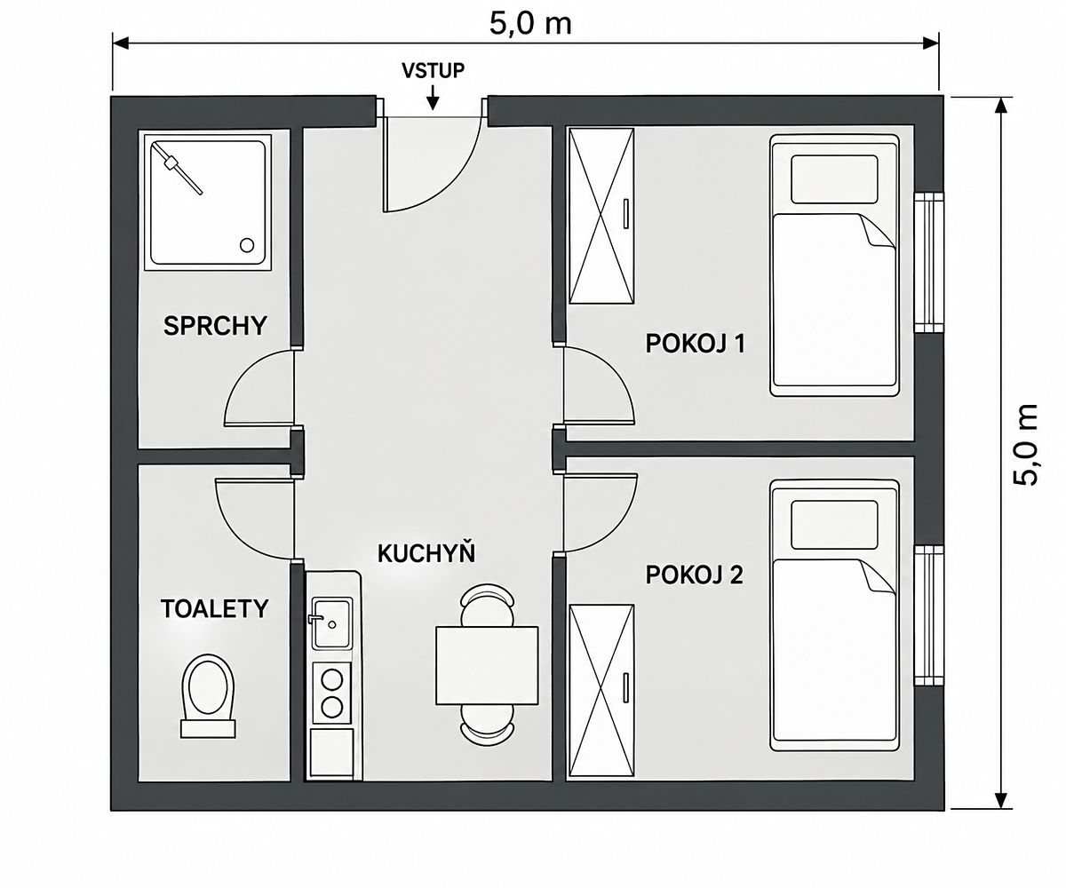 Pronájem bytu 1+kk 25 m² – fotografie 3