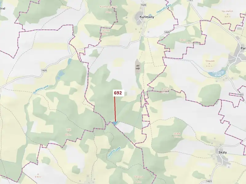 Dražba lesa 2947 m², Kuřimany – náhled fotky 1