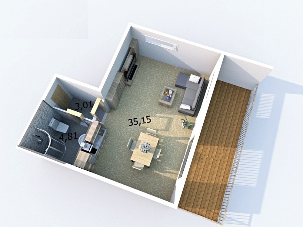 Prodej bytu 2+kk 45 m² – fotografie 3