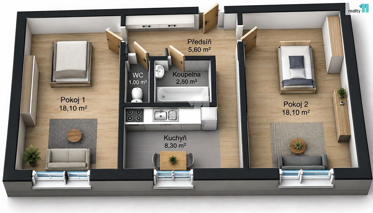 Prodej bytu 2+1 54 m² – fotografie 2