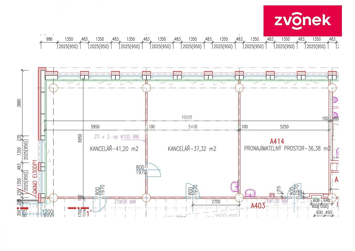 Pronájem kanceláře 36 m² – fotografie 3