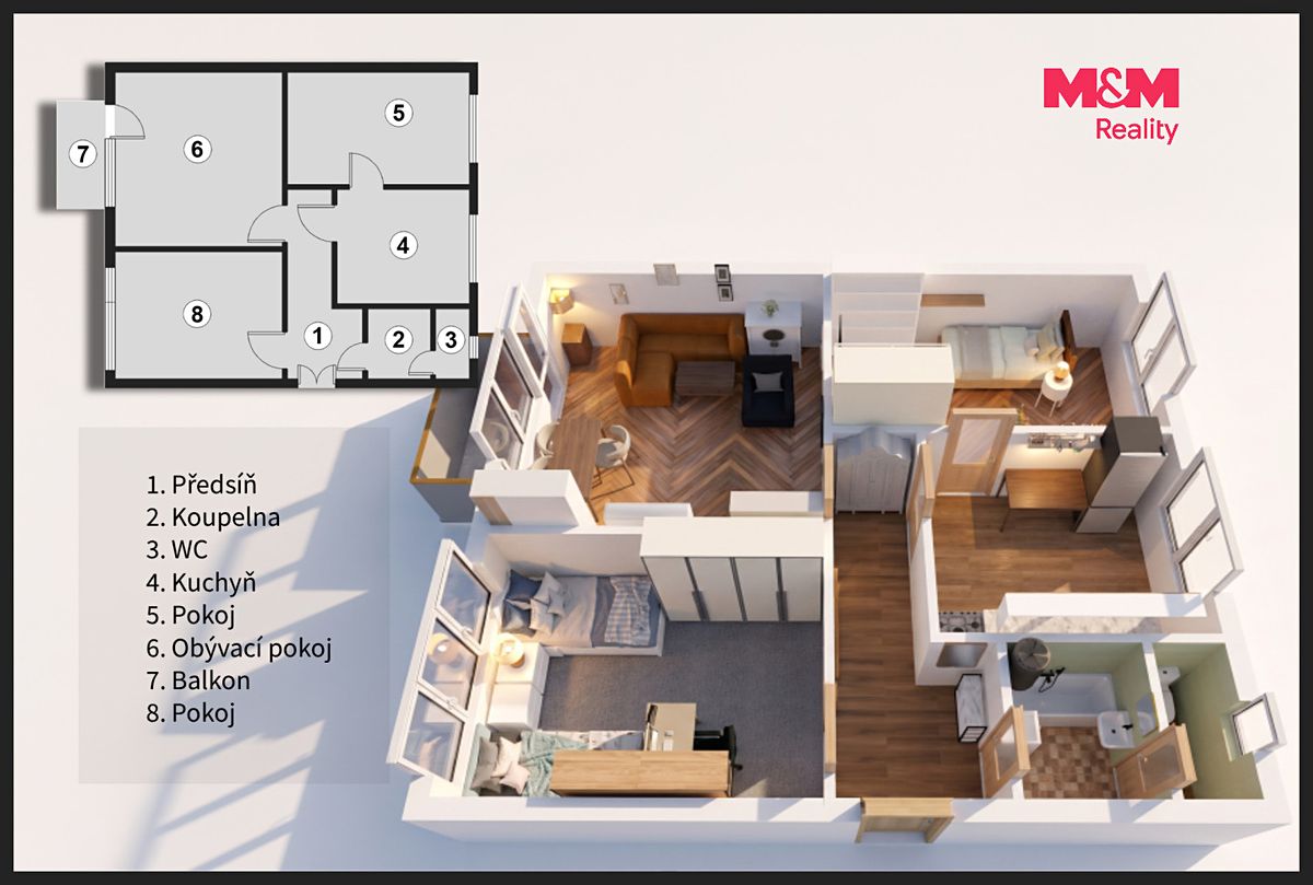 Prodej bytu 3+1 63 m² – fotografie 2