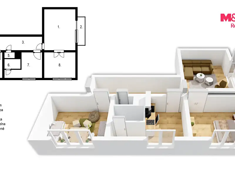 Prodej bytu 3+1 62 m², Kralovice – náhled fotky 2
