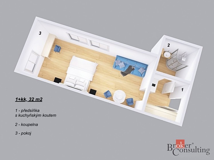 Квартира 1+kk на продаж, 32 м² (9 з 18)