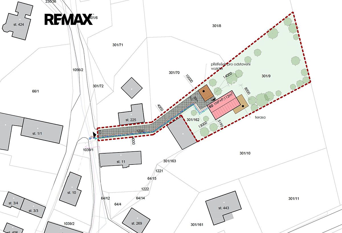 Prodej stavebního pozemku 1911 m²