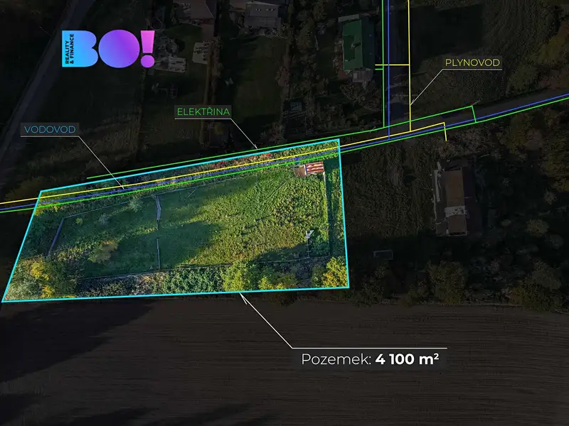 Prodej stavebního pozemku 4100 m², Albrechtice – náhled fotky 2