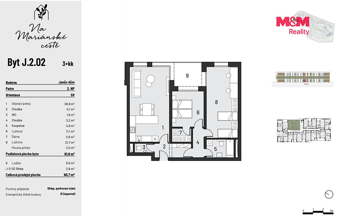 Prodej bytu 3+kk 88 m² – fotografie 3
