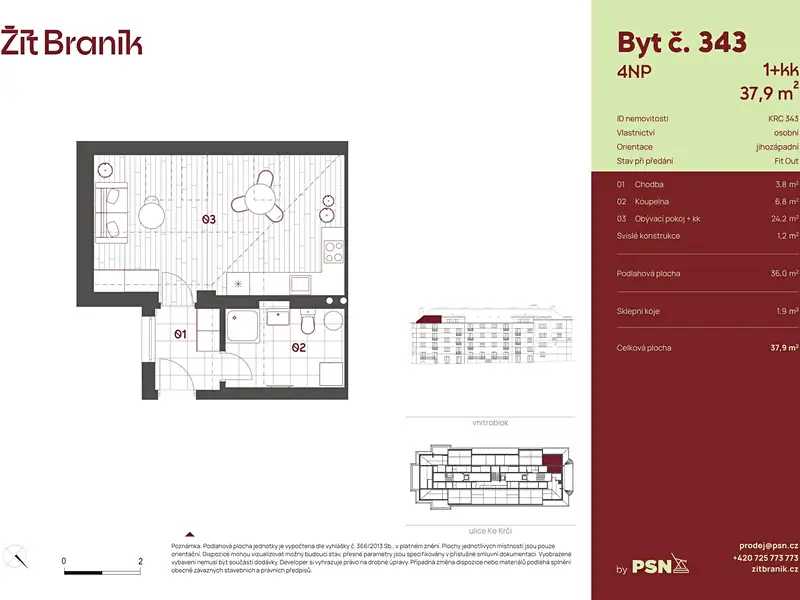 Prodej bytu 1+kk 35 m², Praha – náhled fotky 2