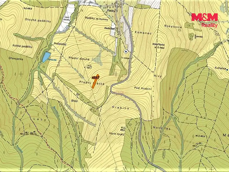 Prodej pole 1114 m², Korytná – náhled fotky 2