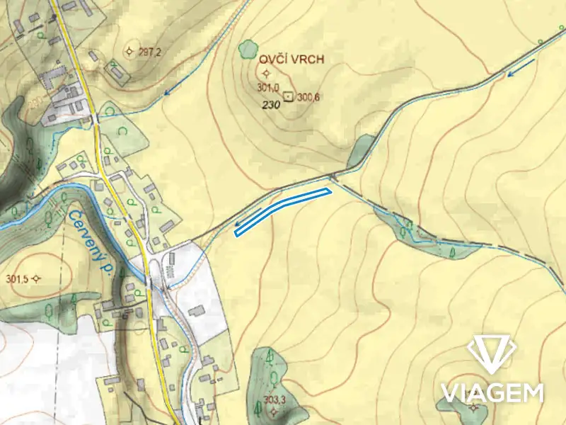 Prodej pole 1680 m², Stará Červená Voda – náhled fotky 3