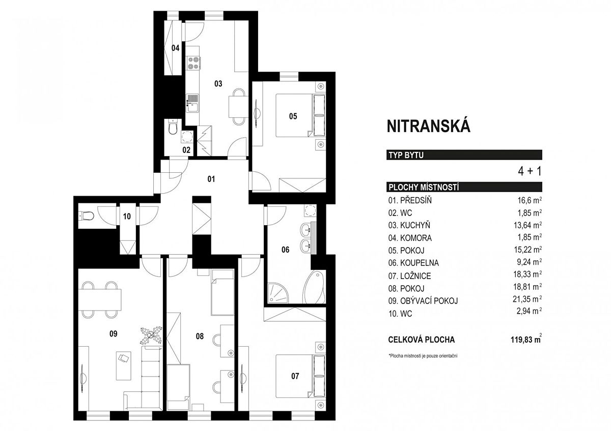 Prodej bytu 4+1 120 m² – fotografie 3