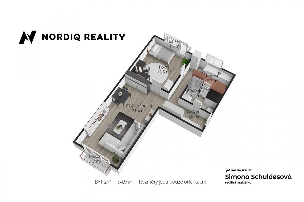 Prodej bytu 2+1 55 m² – fotografie 5