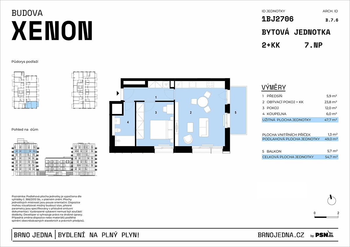 Prodej bytu 2+kk 48 m² – fotografie 2