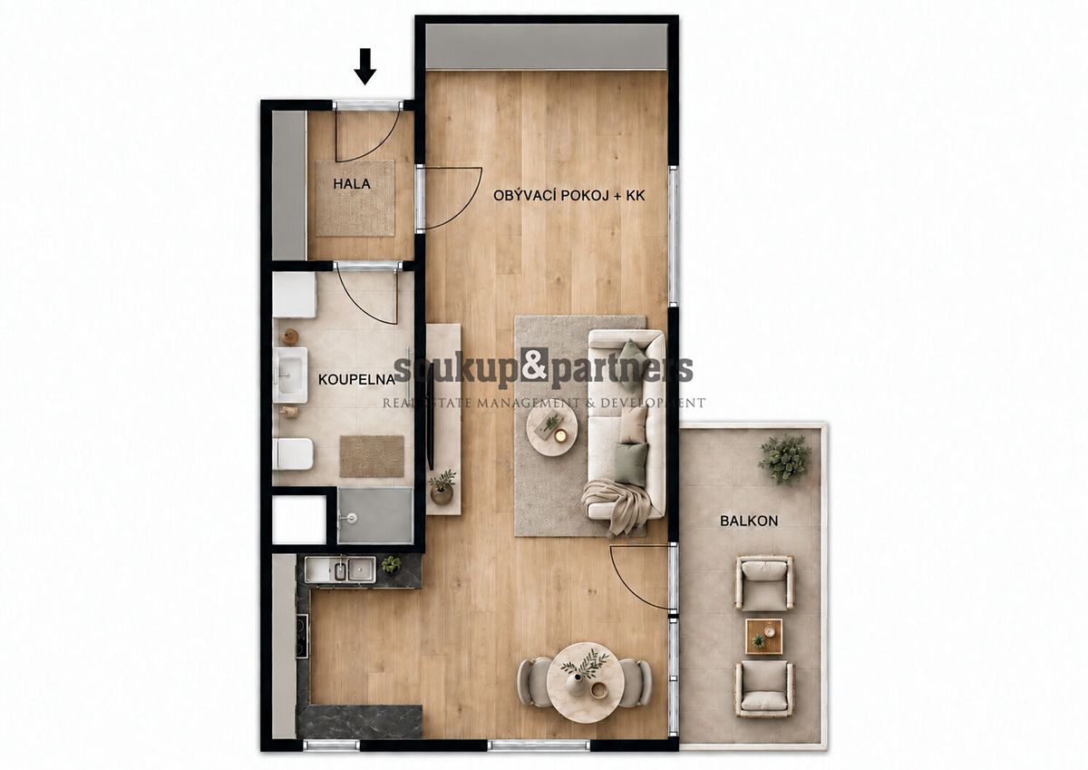 Prodej bytu 1+kk 39 m² – fotografie 3