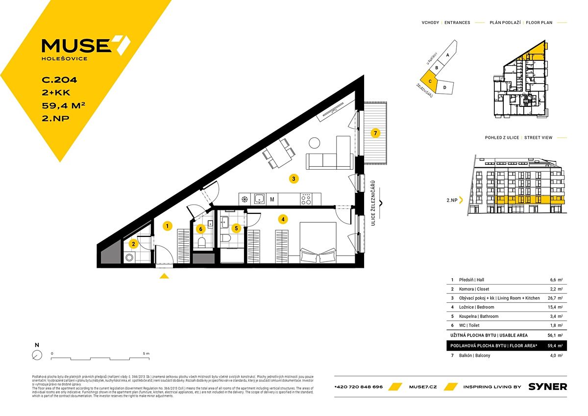 Prodej bytu 2+kk 59 m² – fotografie 2