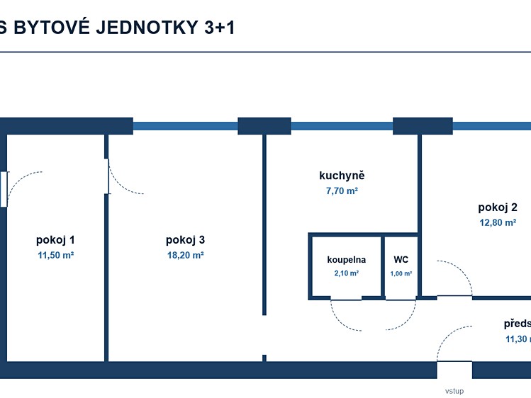 Wohnung 3+1 zum Kauf, 71 m² (2 von 7)