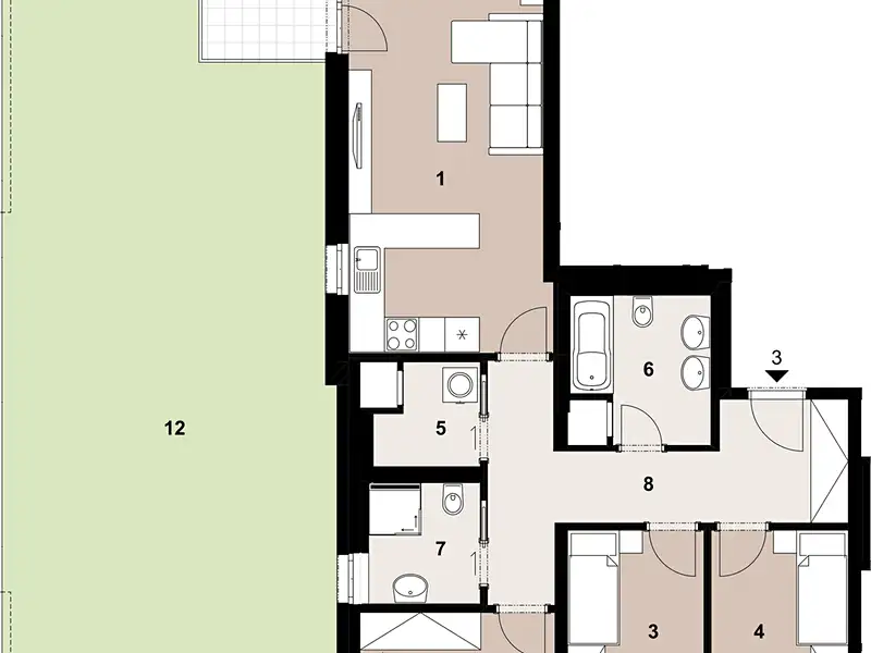 Prodej bytu 4+kk 93 m², Praha – náhled fotky 2