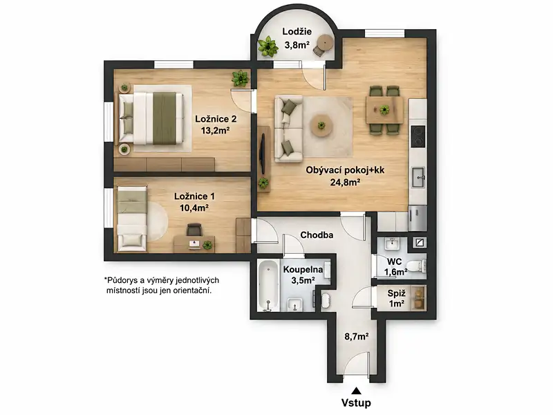 Prodej bytu 3+kk 64 m², Velké Přílepy – náhled fotky 2