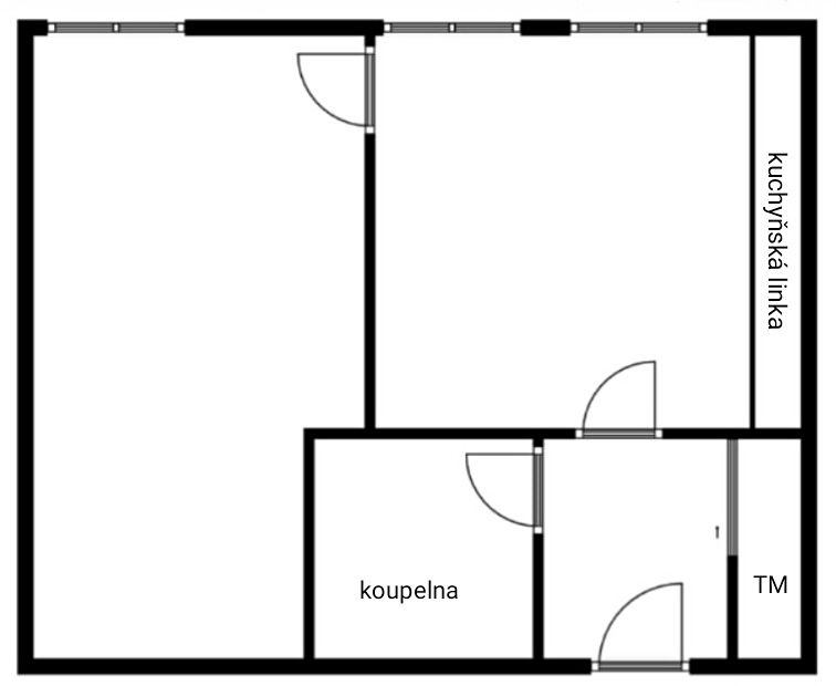 Pronájem bytu 2+kk 38 m² – fotografie 3