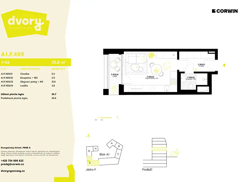 Prodej bytu 1+kk 26 m², Praha – náhled fotky 2
