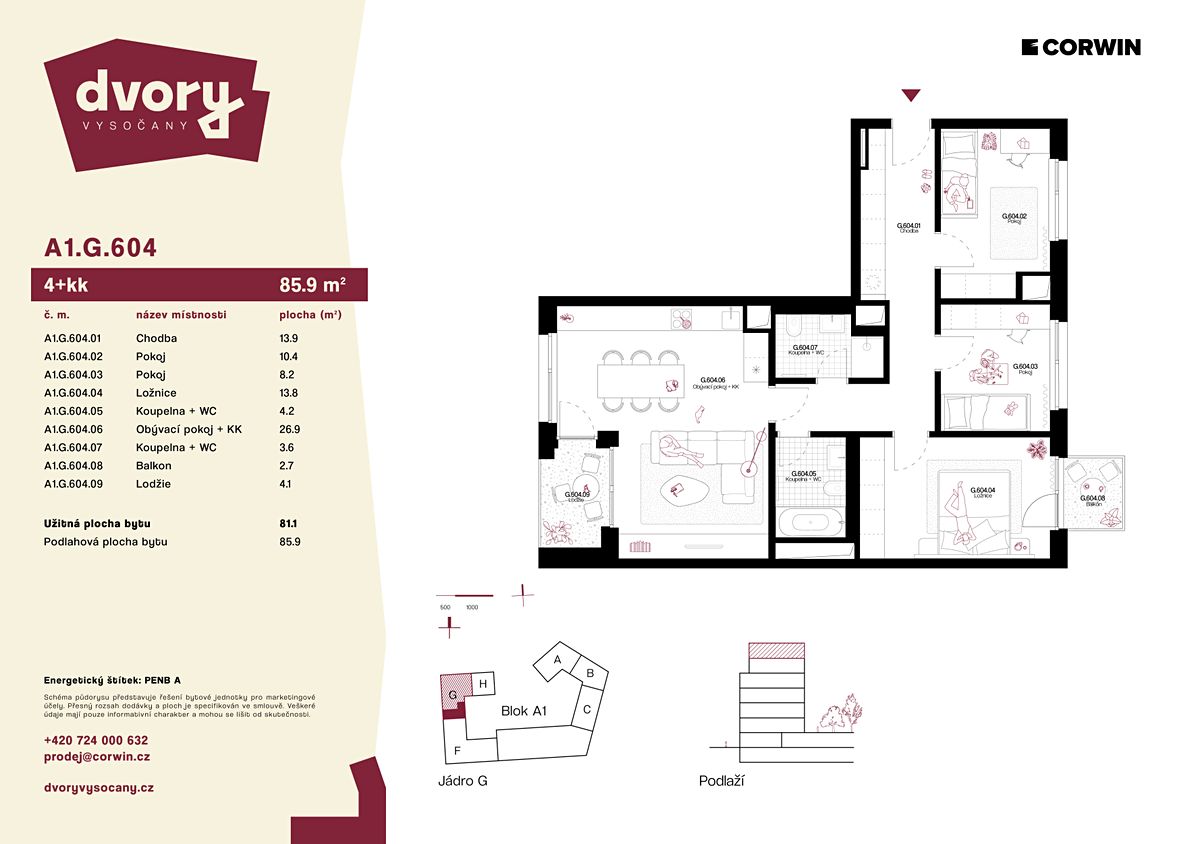 Prodej bytu 4+kk 86 m² – fotografie 2