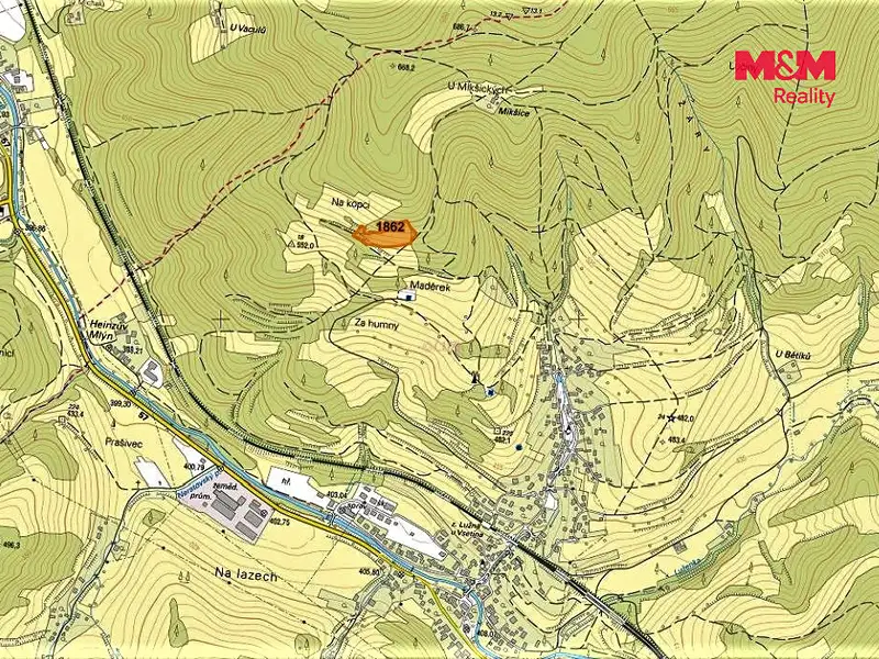 Prodej louky 1845 m², Lužná – náhled fotky 2