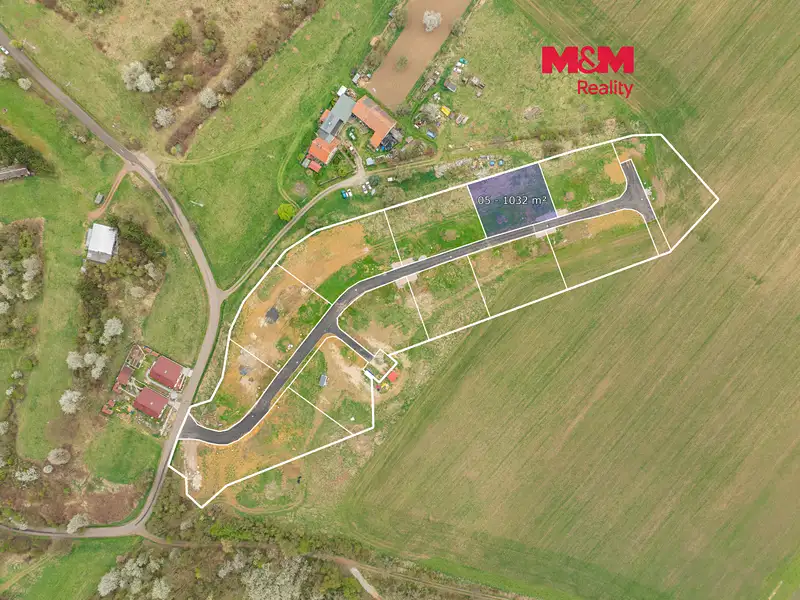 Prodej stavebního pozemku 1032 m², Řehlovice – náhled fotky 1