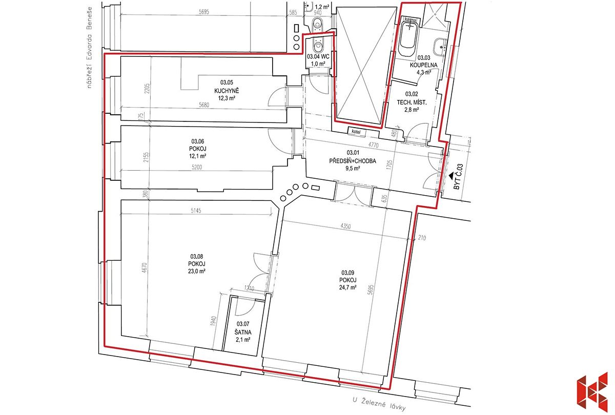 Pronájem bytu 3+1 94 m² – fotografie 2
